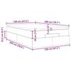 VidaXL Cadre de lit ottoman avec matelas gris foncé 120x200cm tissu, cadre de lit, cadre de lit rembourré, cadre de lit 3311100