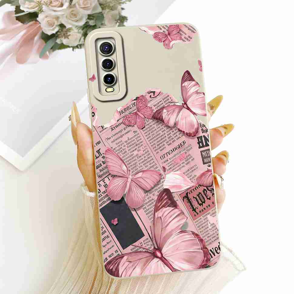 For vivo Y70s 5G Case Luxurious Flower Cartoon Silicone Back Cover For Vivo Y 70s Y51s Y51S V2002A Shockproof Phone Cases Fundas