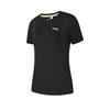 Fila Cycling Fashion Versatile Casual Simple Comfortable Sports Anti-Bacterial Knitted Short Sleeve T-Shirt Women T-Shirt Black A11W528108F-BK