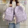 Schoolbag Cherry Blossom Pink Polka Dot School Bag Girls Junior High School Ins Niche High Value High School Student Backpack Large Capacity Fashion 