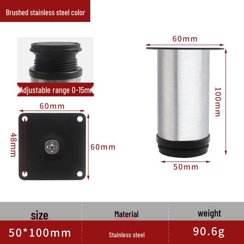 Adjustable Stainless Steel Table & Sofa Legs - Minimalist Furniture Support