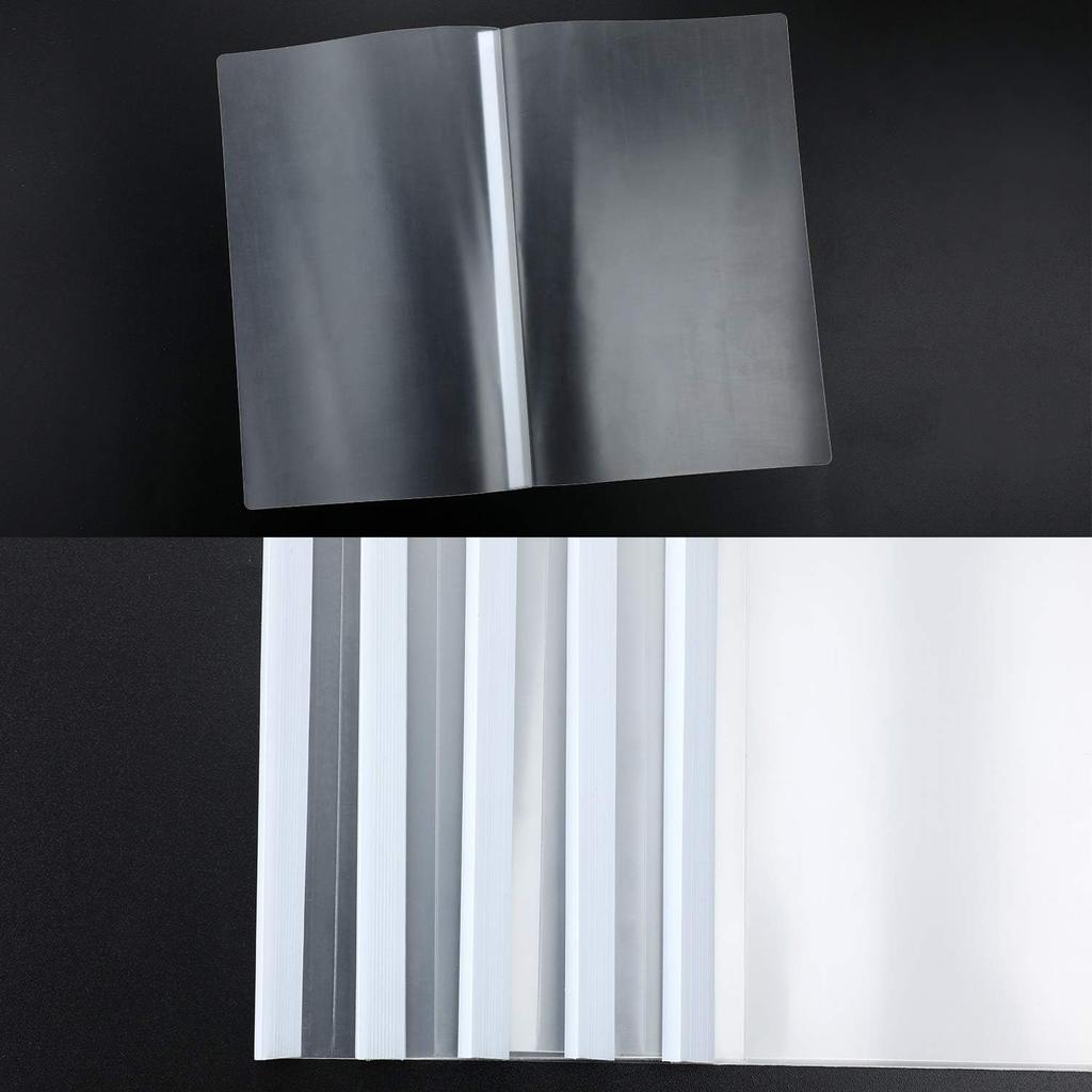10 Pieces Binding Bars Slide Grip Binding Bars for School and Office Report Cover A4 Spine, 12 Inch, 40 Sheet Capacity