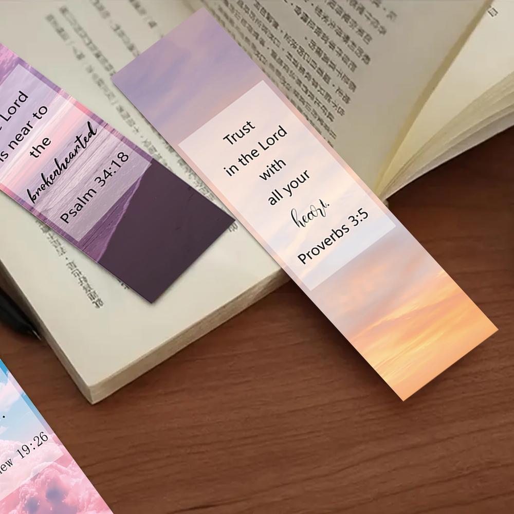 32 Stück, Inspirierende Bibel-Lesezeichen / Christliche Themen / DIY Lesezeichen / Perfekt für Schüler / Lehrer und Buchliebhaber