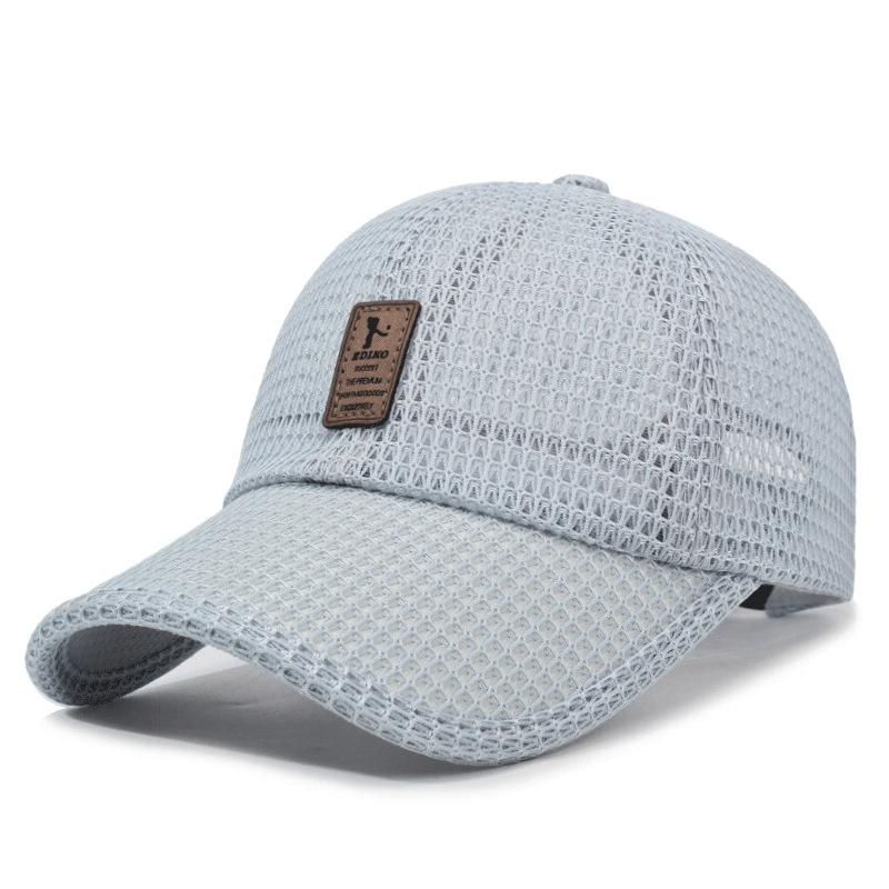 Spring Summer Men's Full Mesh Visor Cap Quick Dry Breathable Sun Protection Hat For Outdoor Fishing Hiking