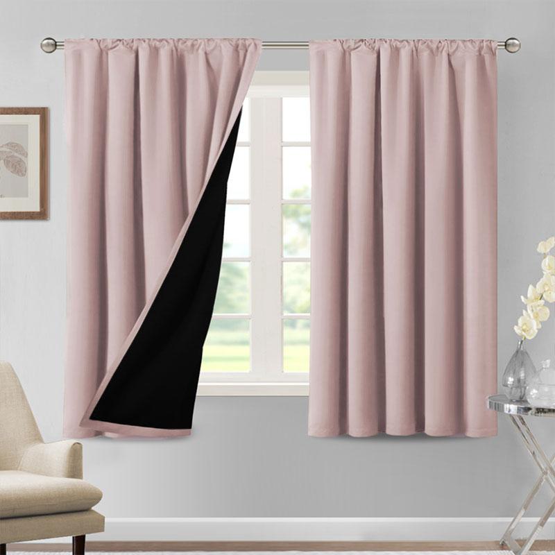 1/2PC Modern 100% High Shading, Waterproof, Heat-insulating, Privacy Indoor and Outdoor Curtains and Door Curtains