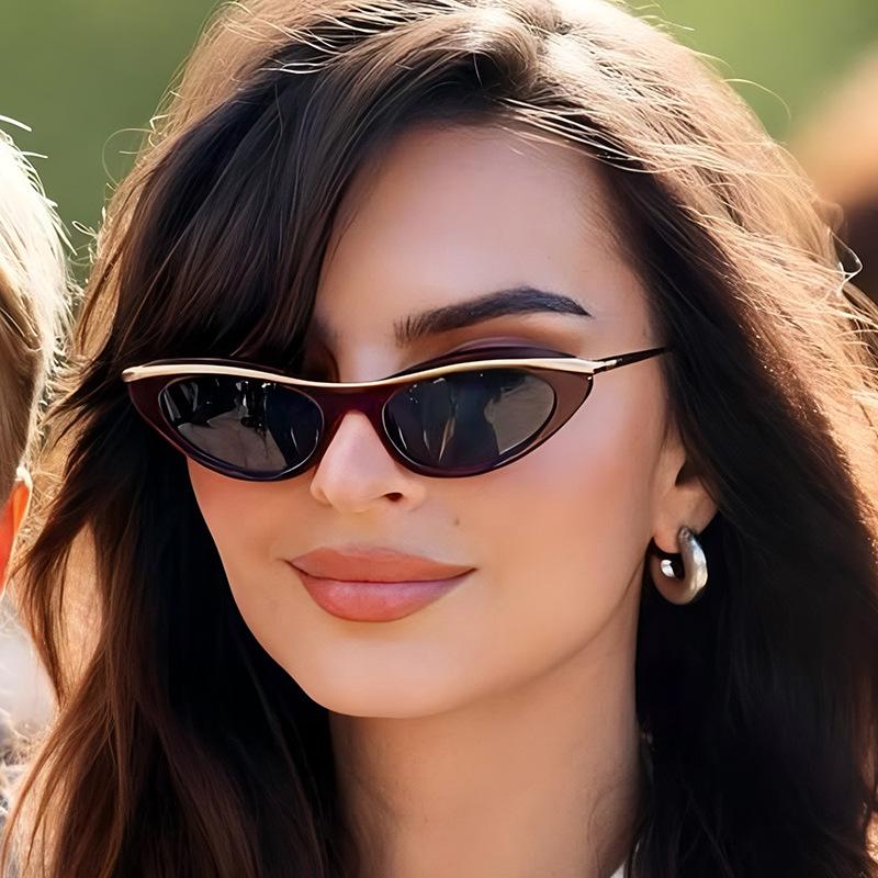 Fashion Cat Eye Sunglasses Women Luxury Brand Punk Metal Frame Sunglass Vintage Sexy Travel Eyewear UV400 Shades