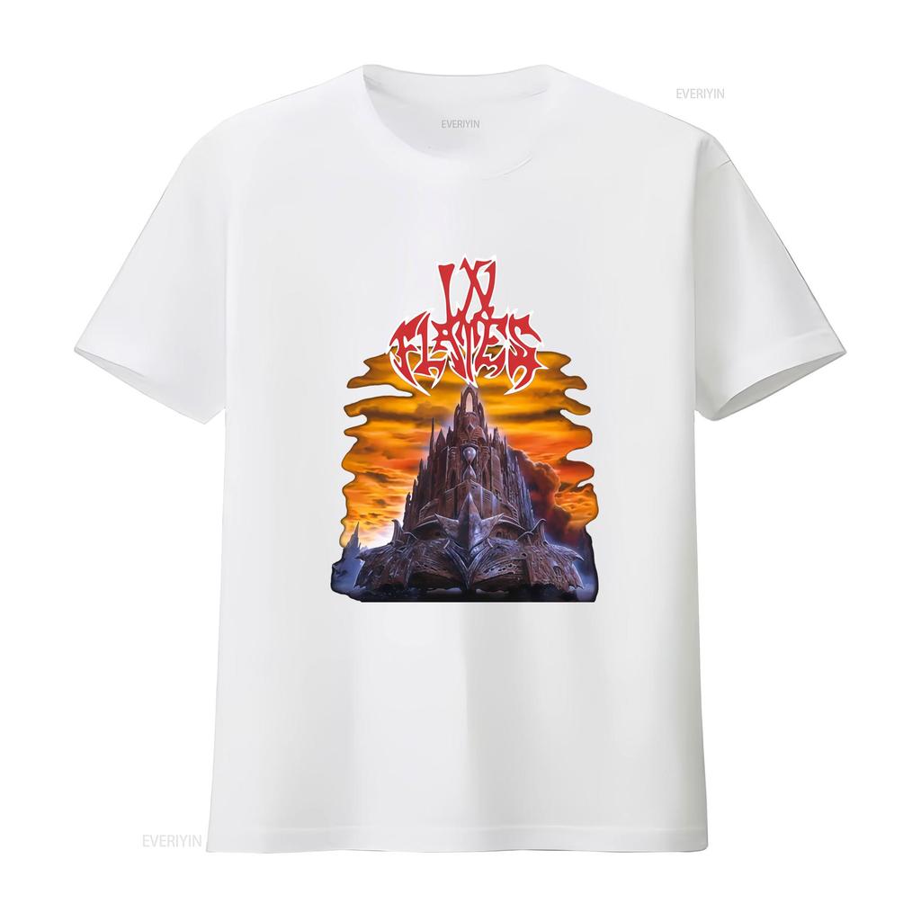 In Flames Tričko The Jester Race Rockový Koncert Vintage Design Kapela Heavy Metal vintage Vyprané Univerzální Mírně Unisex Měkké