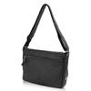 Doubles Crossbody Genuine Leather Shoulder A4 Black Men's Bag, Size, VWE-1926,