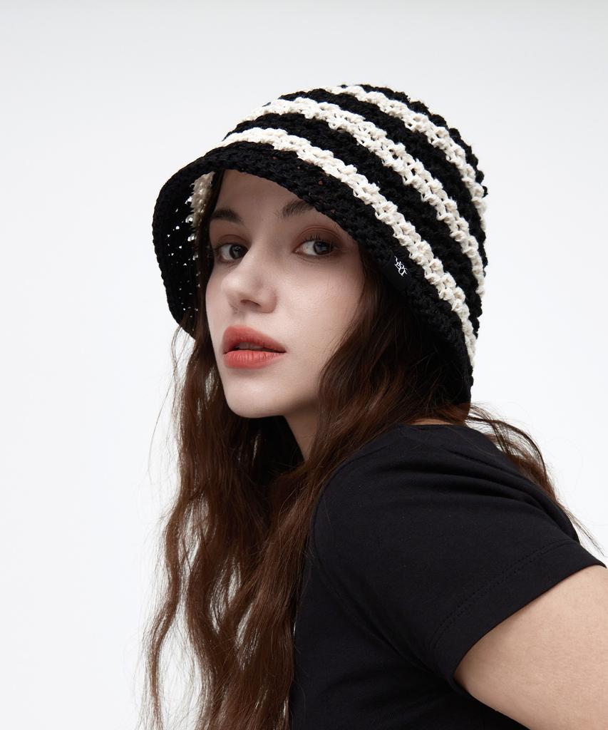 ULUK Marine Stripe Bucket Hat_Black