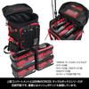 [Dress] Large Size Fishing Backpack, Disaster Preparedness, Expandable, Waterproof, Fishing Tackle Bag, Rod Holder, Men's Large Capacity Backpack, Bla