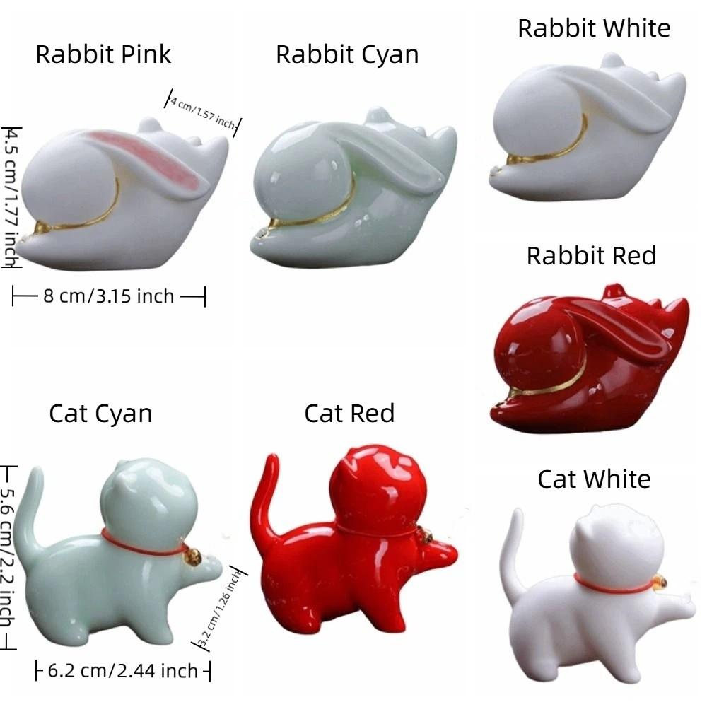 Cute Cat Incense Burner Holder Handmade Craft Desktop Ornament Incense Stick Holder  Temples