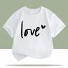 Love Heart Print Children Tshirts Summer Girls Boys Cute Casual Colorful Comfortable Tops Kids Crew Neck Short Sleeve Tshirts