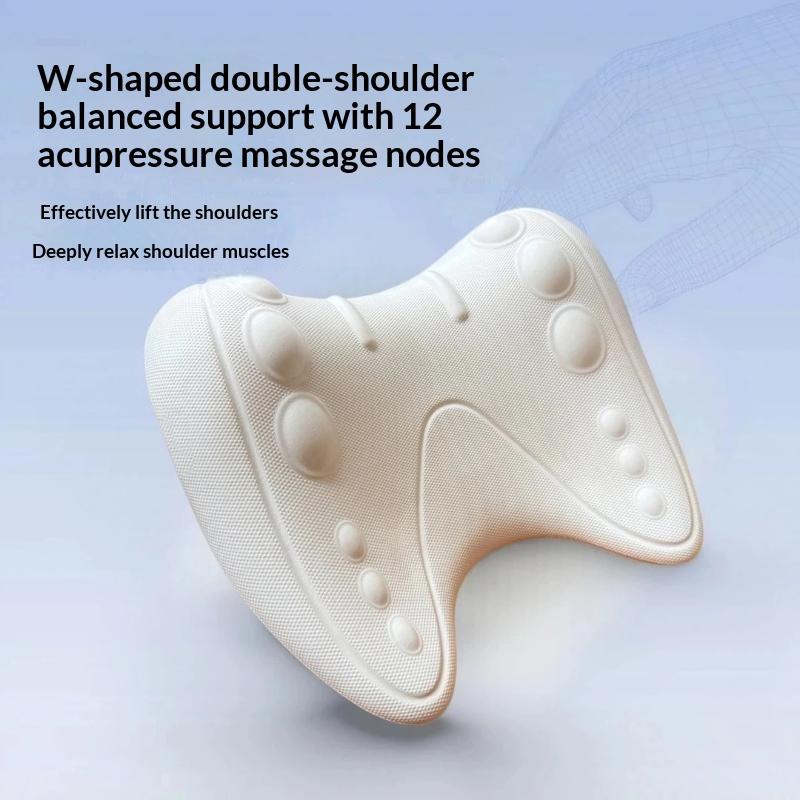 1Pcs C-Shaped Contour Fatigue Relaxation Neck Shoulder Relaxer Multi-Purpose Acupressure Design Cervical Support Massage Pillow