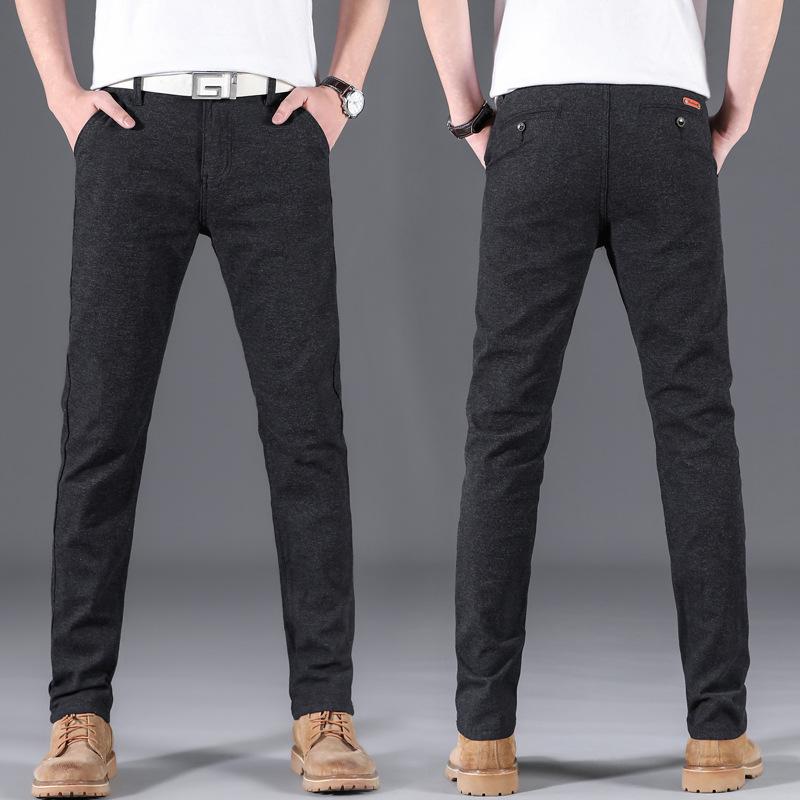Summer New Arrival Men's Casual Trousers Slim-Fit Straight Leg Trousers Cotton-Linen Blend Skinny Fit Long Trousers Korean Style Trendy Long Trousers