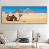 Landscape Canvas Painting Desert Camel Pyramid Sunset Posters And Prints Wall Art Pictures For Living Room Home Decor No Frame