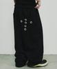 SCALLYWAG Summer Mega Wide Eyelet Training Pants [Black]
