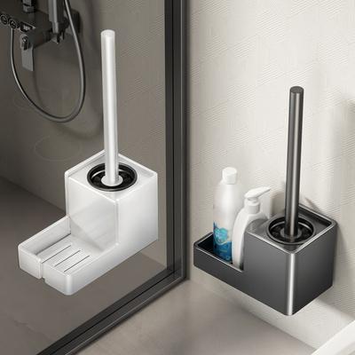 Aluminum Toilet Brush Cleaning Brush For Toilet Wall Hanging Floor Household Cleaning Tools Bathroom Accessories Set
