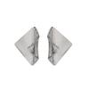 Trendy Personality Daily Versatile Curved Surface Zircon Inlaid Earrings Luxury Minimalist High Grade Ear Jewelry For Women