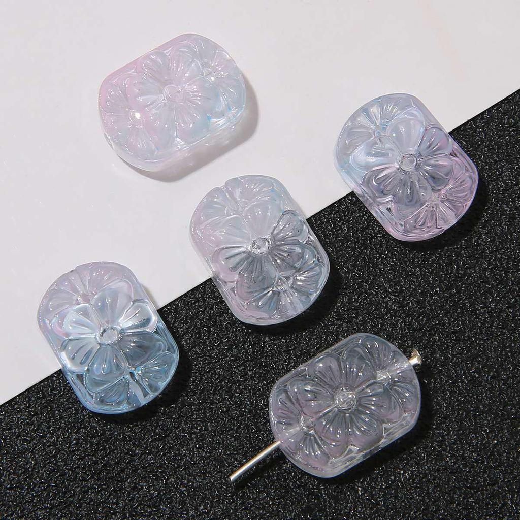 Handmade Glass Flower Beads Bracelet & Necklace Supplies