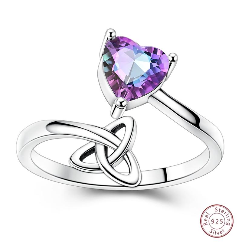 New 925 Silver Open Ring Hollow Rose Infinite Love Simple Ring Women Wedding Engagement Party Jewelry Gift