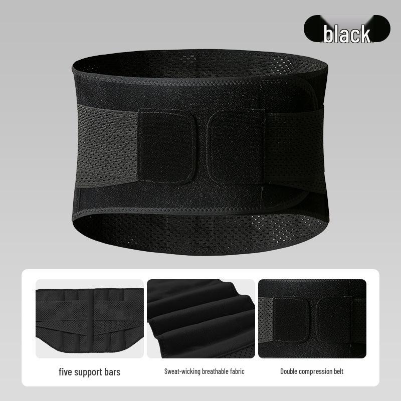 Professional Lumbar Support Belt for Fitness, Squats, Running, and Badminton with Tummy Control and Breathable Mesh Design.