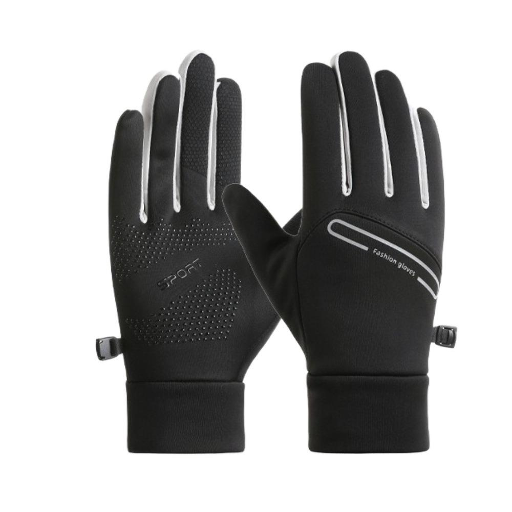 Full Finger Cycling Gloves Solid Color Sports Mittens Fashion Winter Warm Gloves  Women