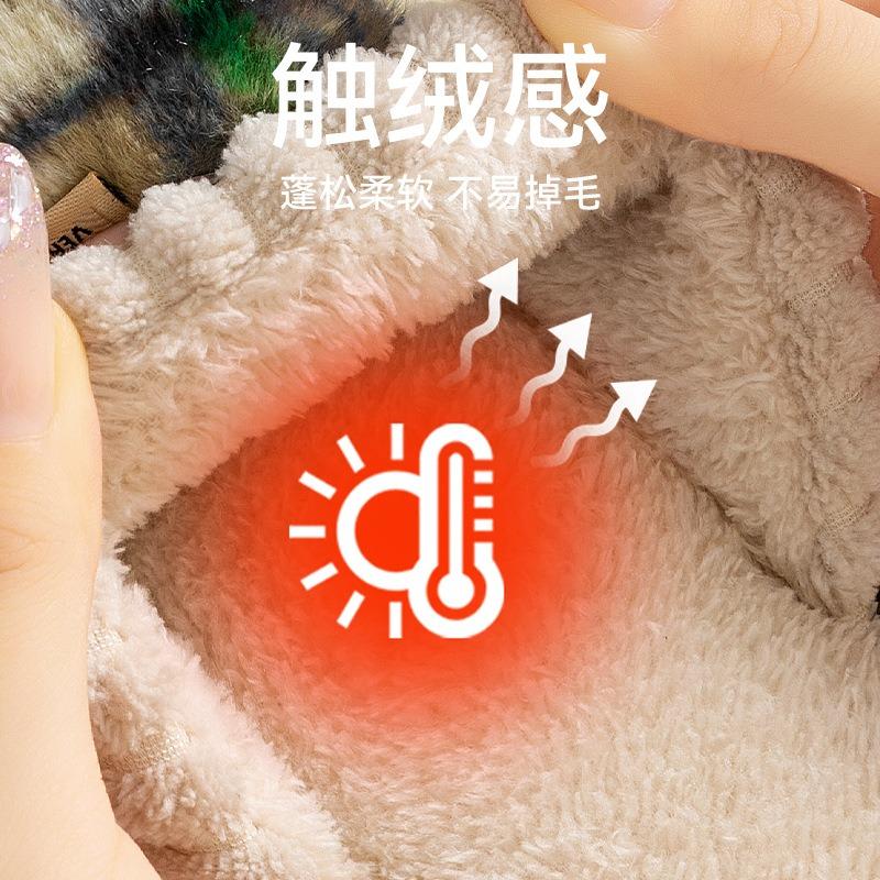 Cotton slippers women's autumn and winter new indoor home thick warm plush cotton drag women's outer wear