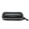 Fashion Artificial Glasses Case, Black Square Pressure-Resistant Button Zipper Box, Fixed Eye Protection Storage, Portable.