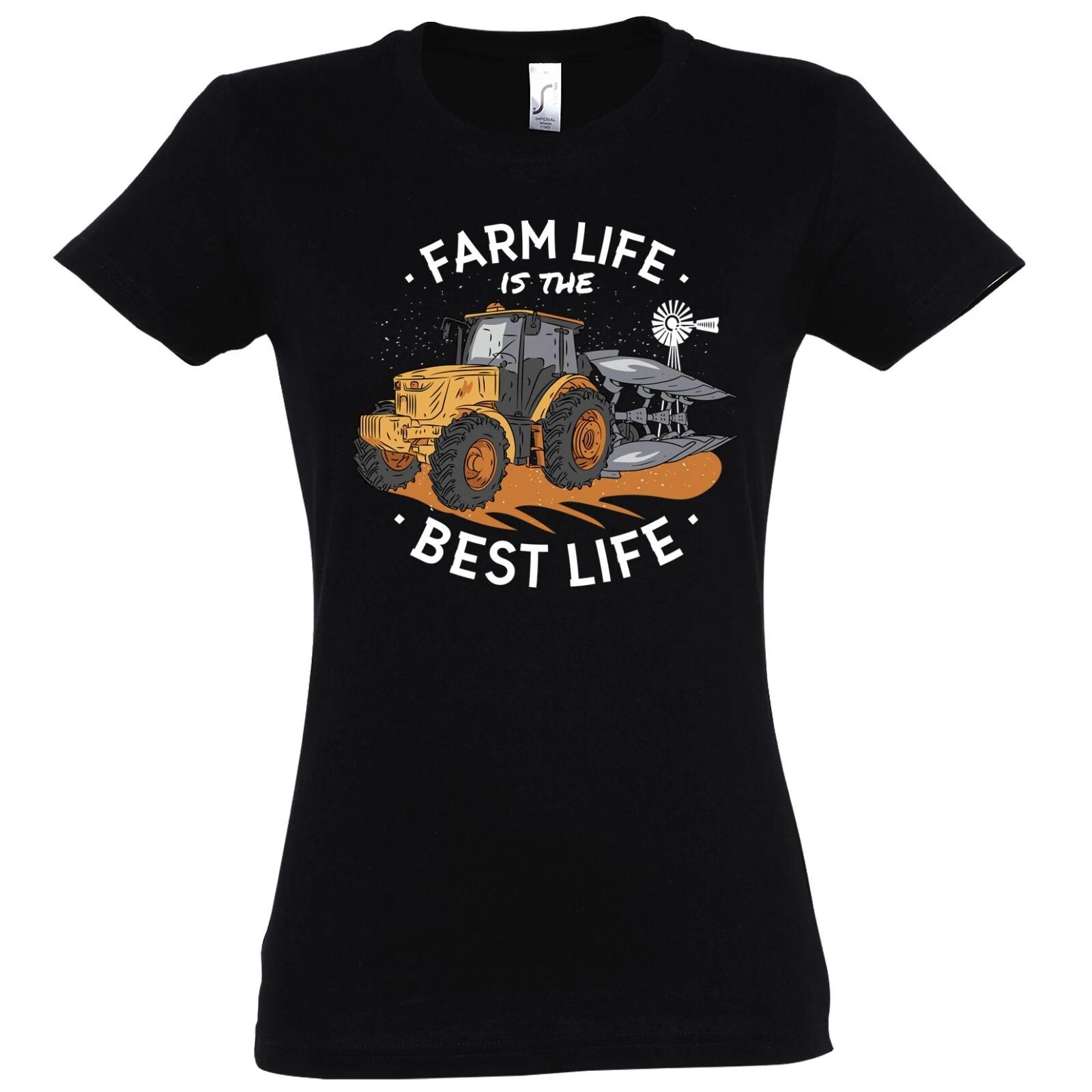 Ladies kids boys T-Shirt Farm Best Life Village Kids Farmers Farmer Tractor Tractor Fun 110