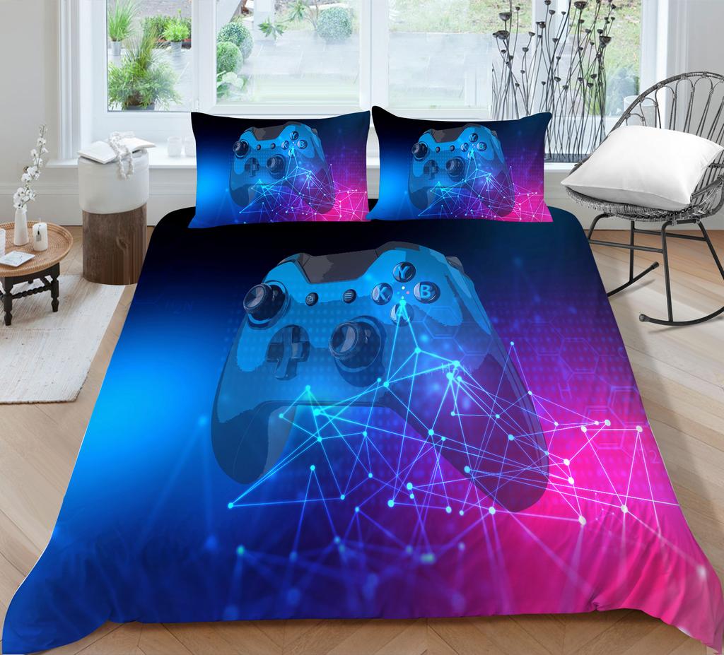 3D Luxury Bedding Set Children's Game Mouse Pattern Quilt Cover and Pillowcase 2 or 3 Full-size Washable Comfortable Bedding