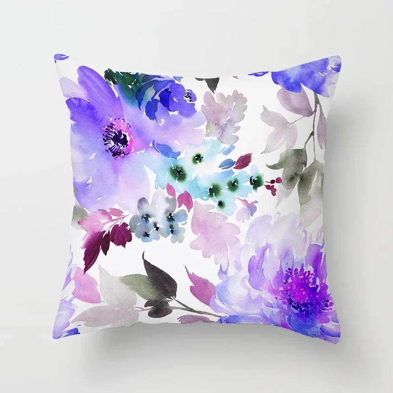 Wzór Kwiatowy Dekoracyjna Poszewka na Poduszkę Poduszka Poszewka Poliester Poduszki Ozdobne Dekoracja Domu Poszewka