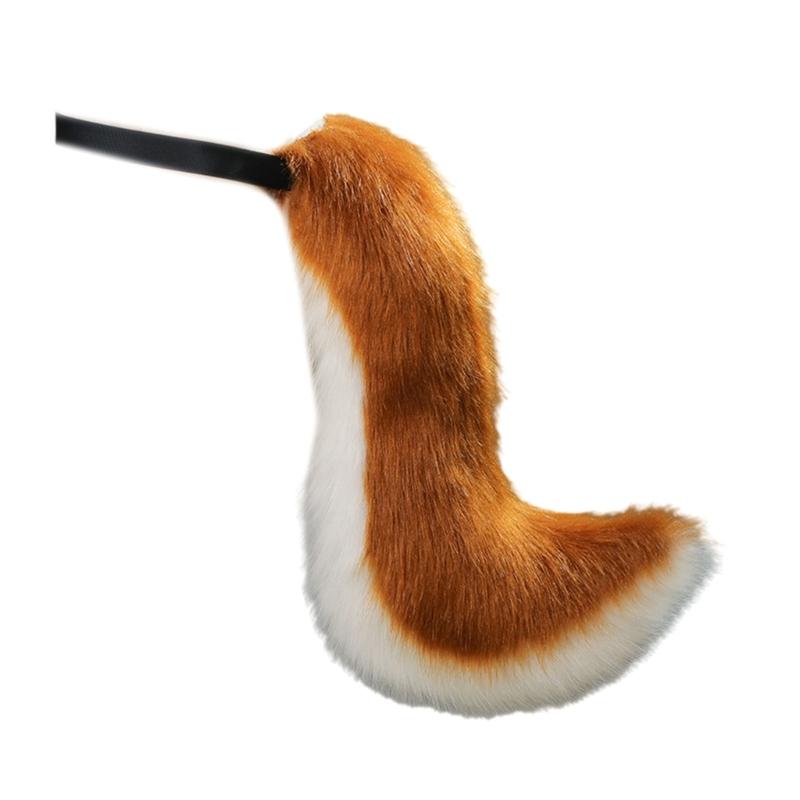 Realistyczne Kocie Uszy Opaska na Włosy Futrzany Ogon Pluszowy Zestaw dla Cosplayera Odgrywania Ról i Rekwizytów Fotograficznych