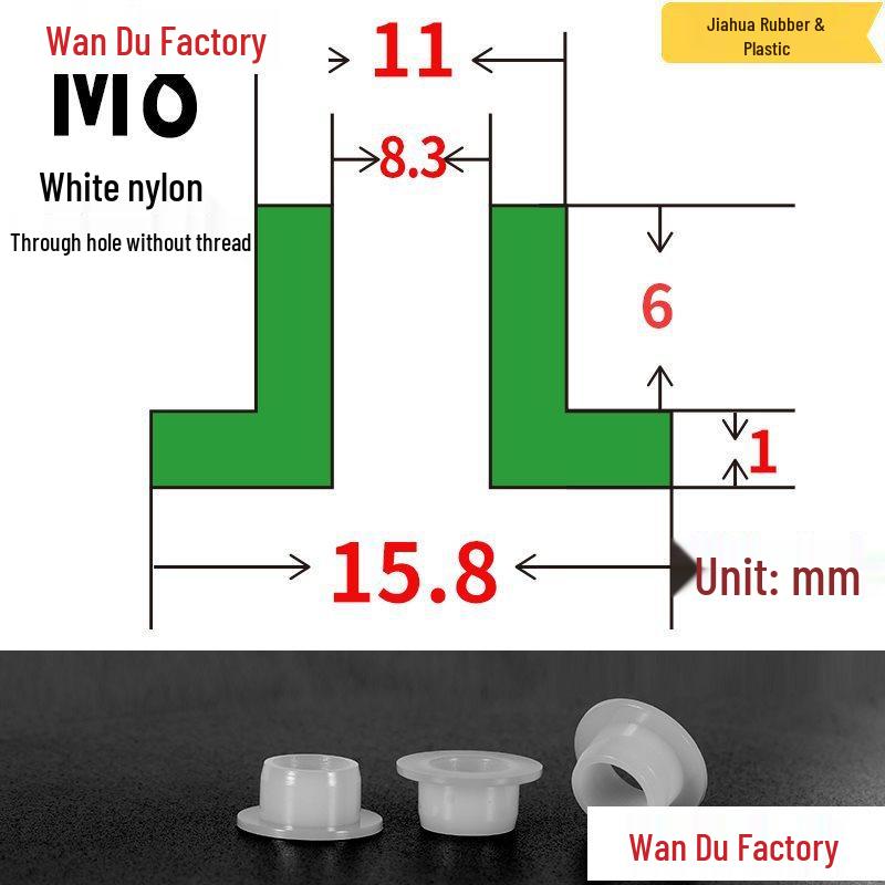 T-Shaped Nylon Insulating Bushing Spacer for M3-M35 Threads