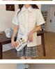 Original Short Sleeve White JK Uniform Shirt with Pointed Collar