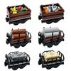 MOC Block Train Track package City Train rail transport cars can be connected