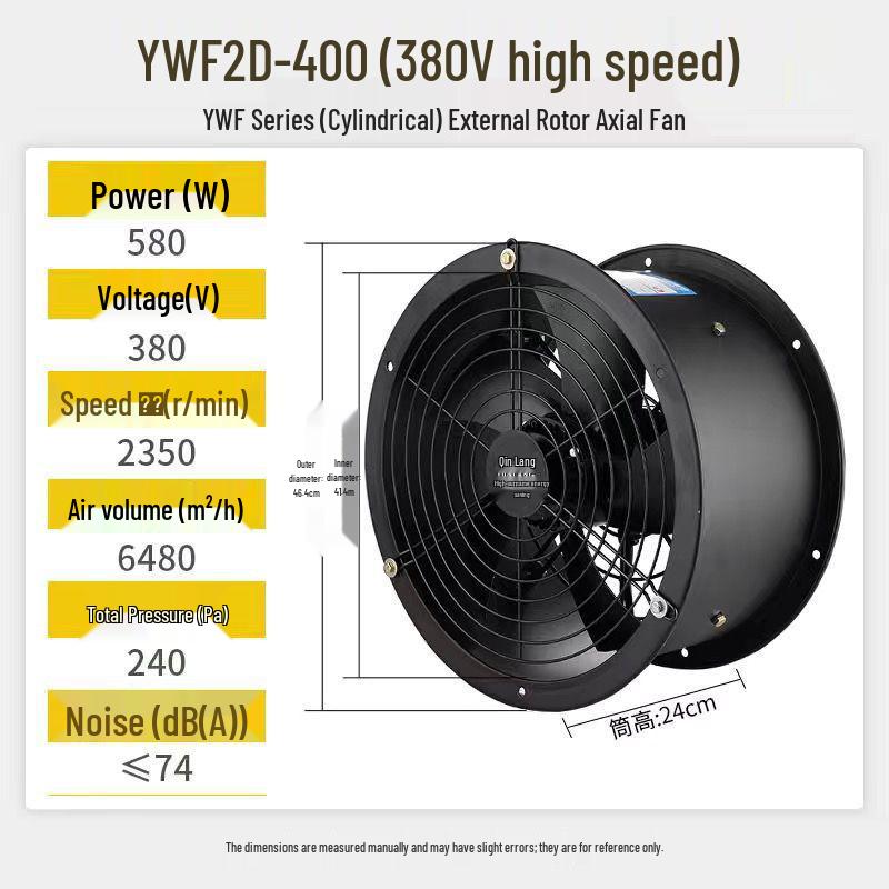 Shanghai Qianxin 220V/380V Low Noise Axial Kitchen Exhaust Fan