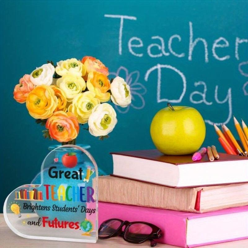 Teacher Appreciation Heart Paperweight - Thank You & Retirement Desk Gift from Students