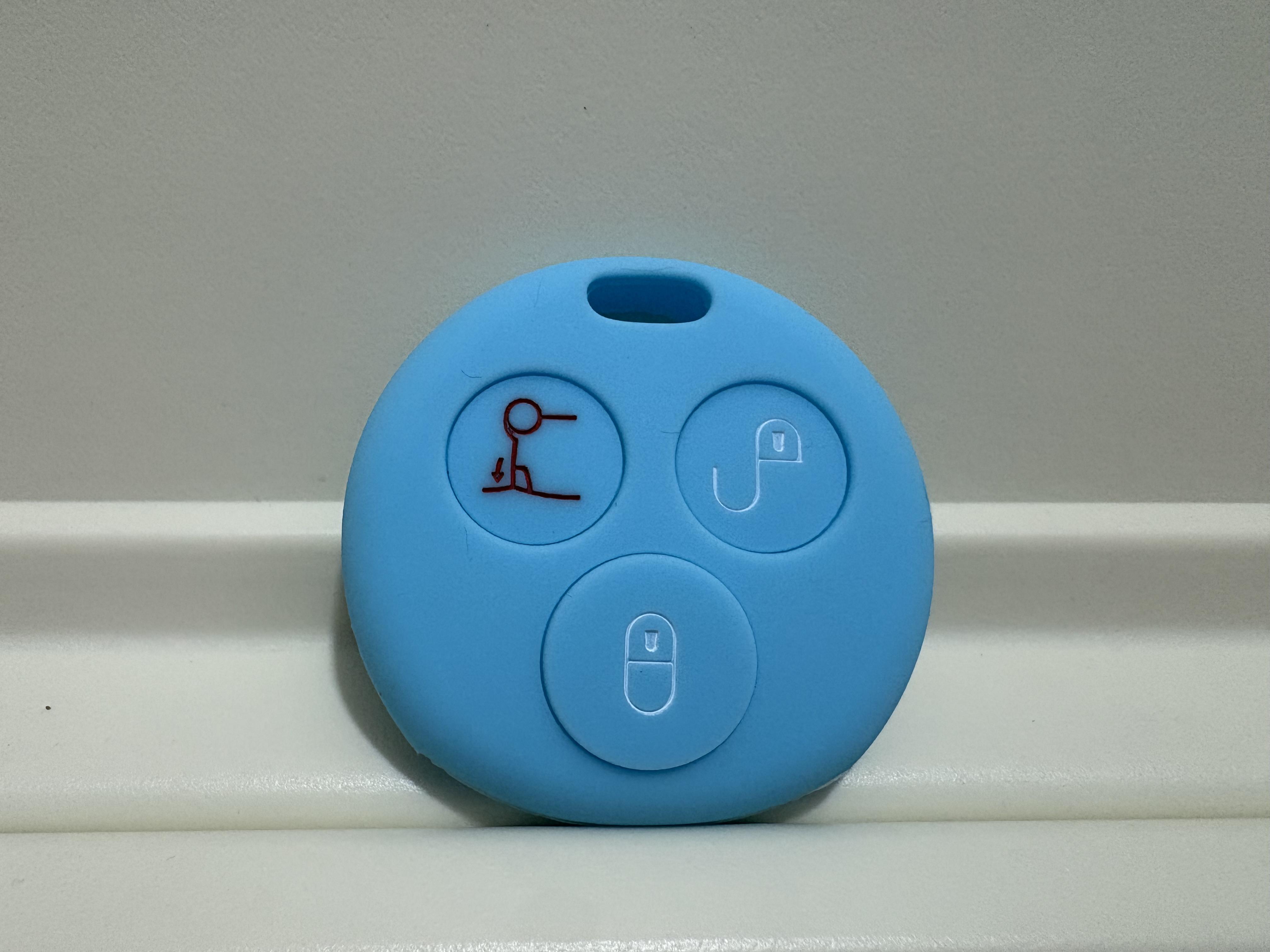 

Pusakieyy Silicone Car Key Case Cover Fits For Smart City Roadster Fortwo 3 Button Remote Shell Wholesale Cheapest Price Parts небесно-голубой