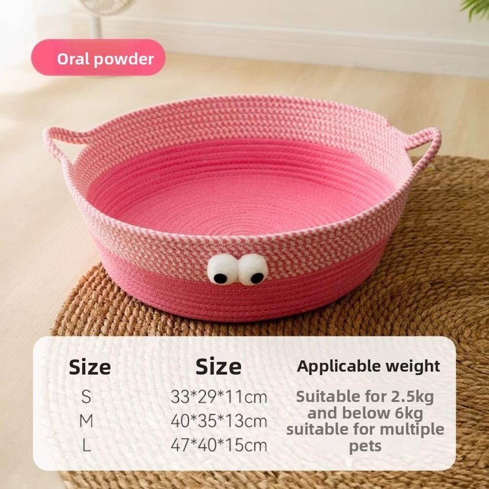 Cotton Rope Cat Bed Basket Cute Dog Nest New Cat Nest  Four Seasons