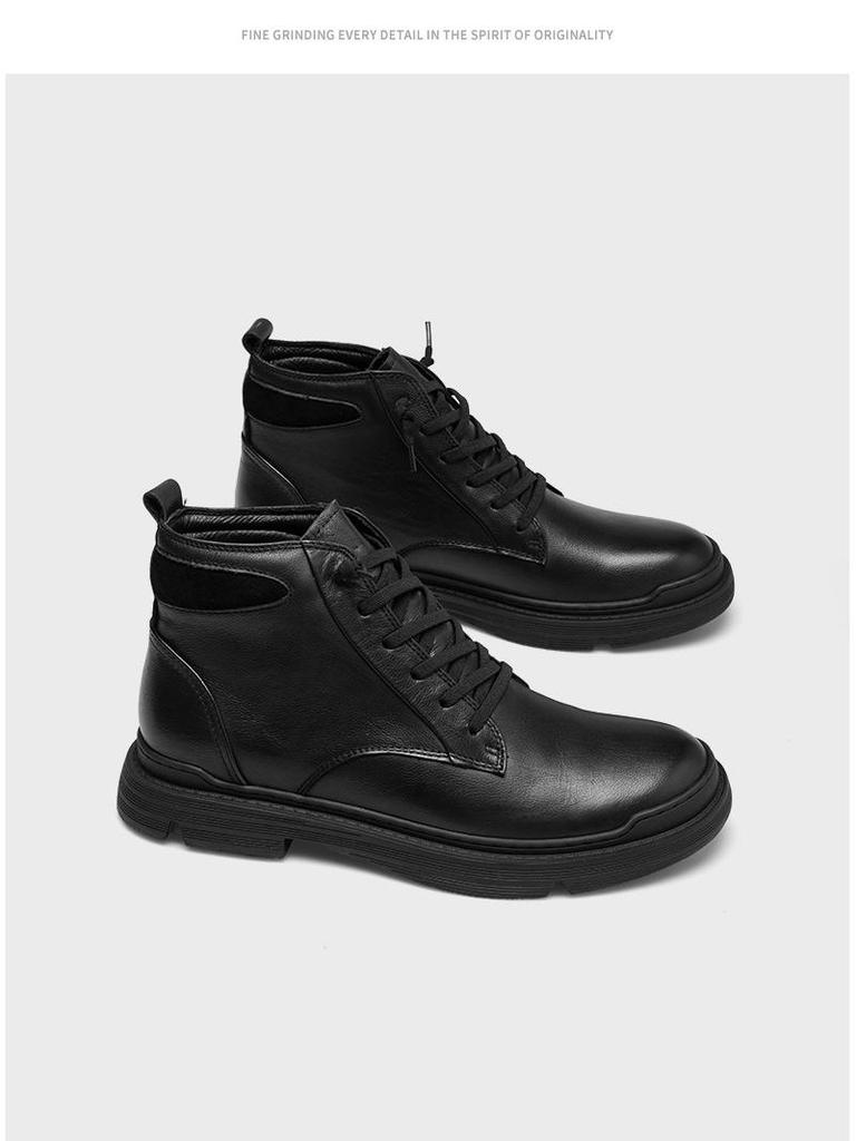 2023 Autumn/Winter Martin Boots: Premium Cowhide, Velvet-Lined, Short Casual Business Leather Boots