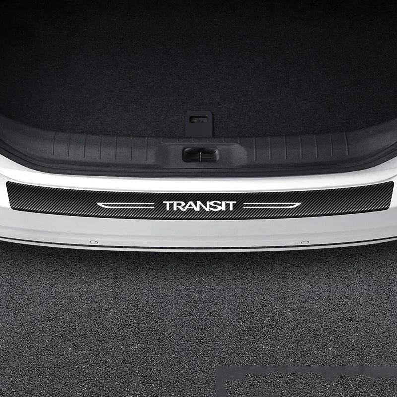 DUSP4 Car Door Sill Threshold Sticker Trunk Bumper Guard Decals for Ford TRANSIT Logo S-MAX Raptor Focus Fusion Kuga Mondeo Fiesta