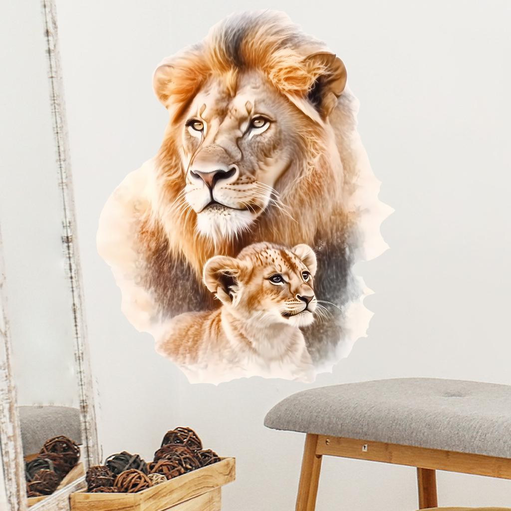 Cartoon Panda Löwe Zebra Tier Tapete Selbstklebend Abnehmbar für Kinderzimmer Kinderzimmer Schlafzimmer Wohnzimmer