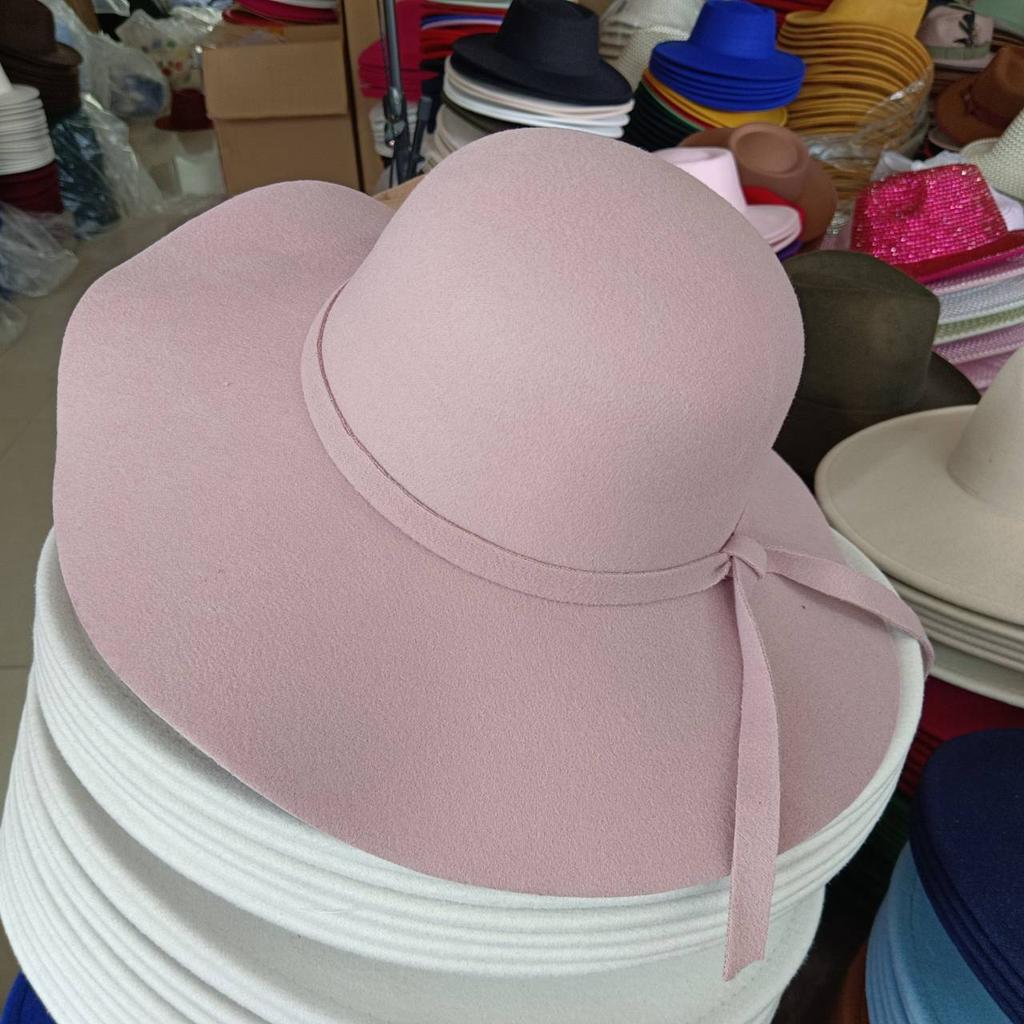 2023 Kapelusz Fedora Szerokie Rondo Filcowa Czapka Letnia Plażowa Damska Dziewczęca Pani Podróżna Miękki Kapelusz Przeciwsłoneczny na Plażę Składany Jeziorny Błękit Fioletowy