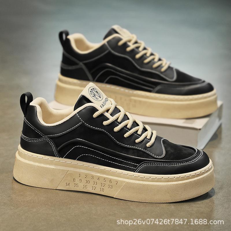 Spring Men's Shoes New Breathable Little White Shoes Men's Student Trend Versatile Platform Sports Casual Board Shoes Trendy Shoes