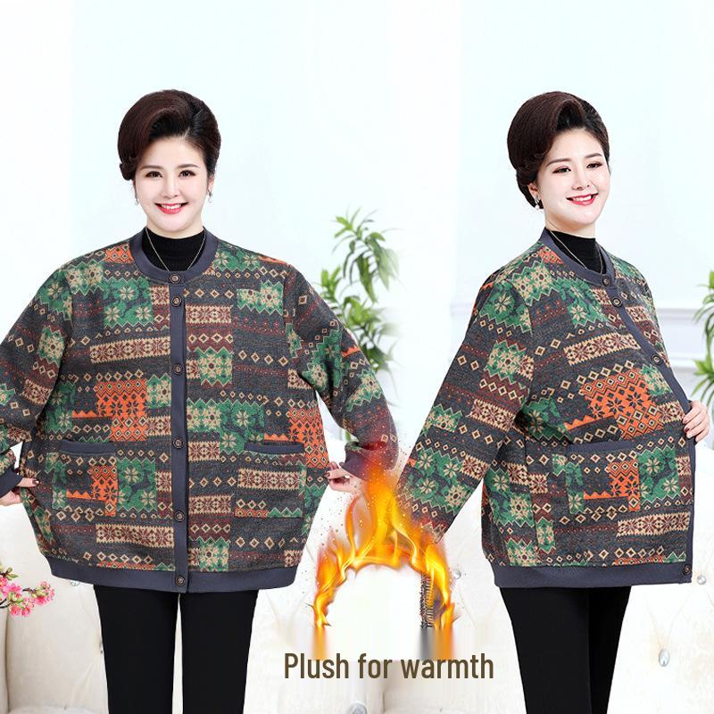 Plus Size Women's Autumn/Winter Knit Cardigan Sweater Coat