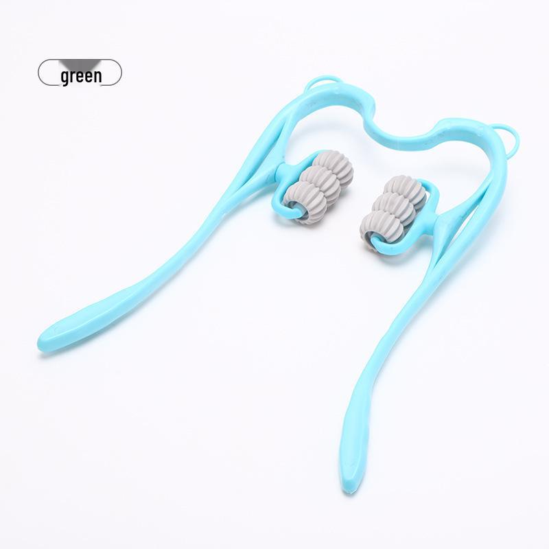 

Шестиколесный роликовый разминающий массажер для шеи, плеч, спины и ног - Портативный и ручной