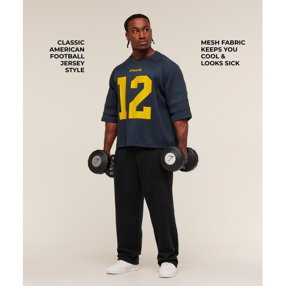 Gymshark American Football Jersey Heavy Blue A4b2d Uctn