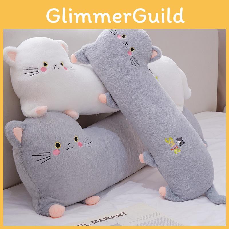 Cartoon Plush Cat Toy Stuffed Doll Sleeping Bed Headrest Decoration Kids Gift