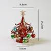 Glass Christmas Tree Decoration Handicraft for Tabletop Party Collectible