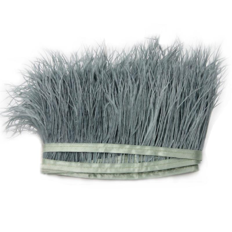 Feather1 Meter Fluffy Ostrich Feather Satin Trim Cloth Sideband 8-10cm Ribbon Fringe Suitable for Skirts / Dresses / Apparel Party DIY